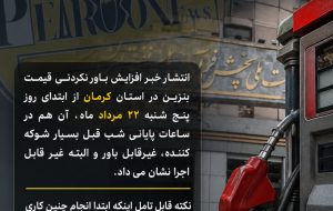 بی تدبیری پالایش و پخش در اعلام افزایش قیمت بنزین در کرمان و سپس توقف آن!!!